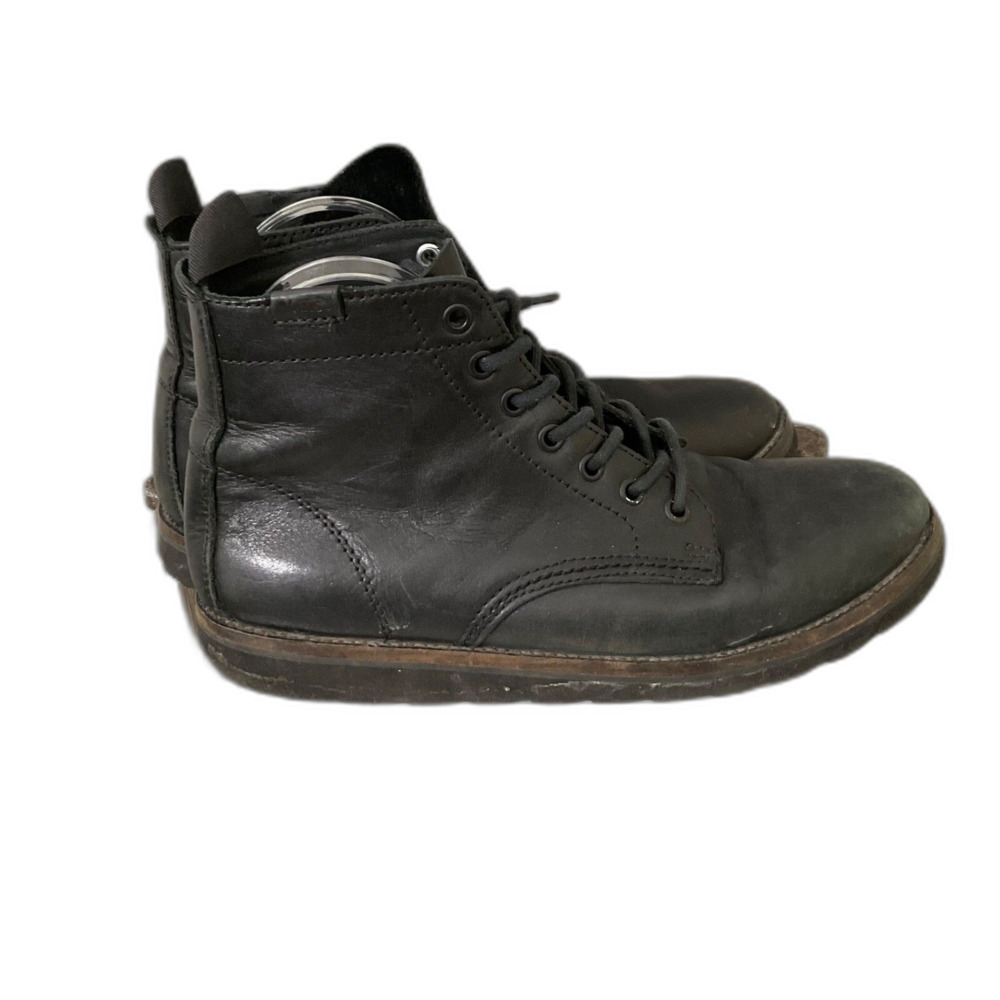 Vans Men's 8.5 High-Top Lace-Up Skater non canvas Boot 500664 Black